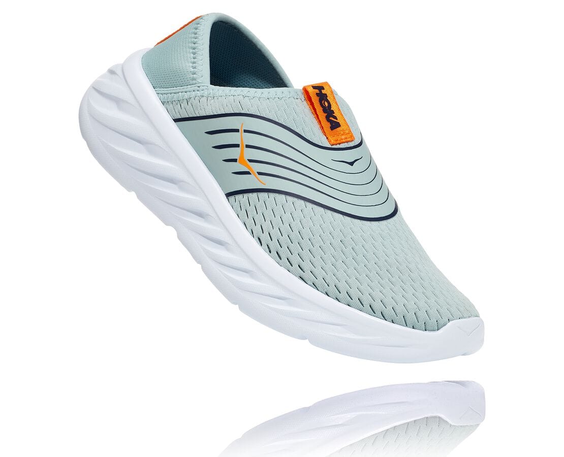 Hoka One One Ora Recovery Shoe Philippines - Ladies Recovery Sandals - Blue / Light Gold | WZ7468305